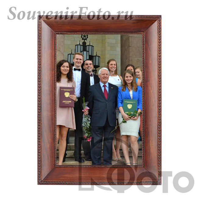 Фоторамка Хофманн, Мод. 919, 15х20 см. Натуральное красное дерево